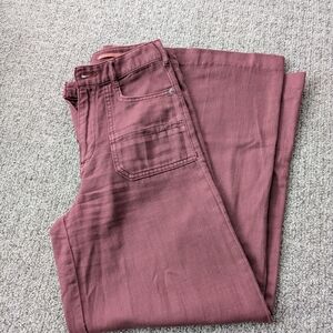 Pilcro Burgundy Wide-Leg Pants